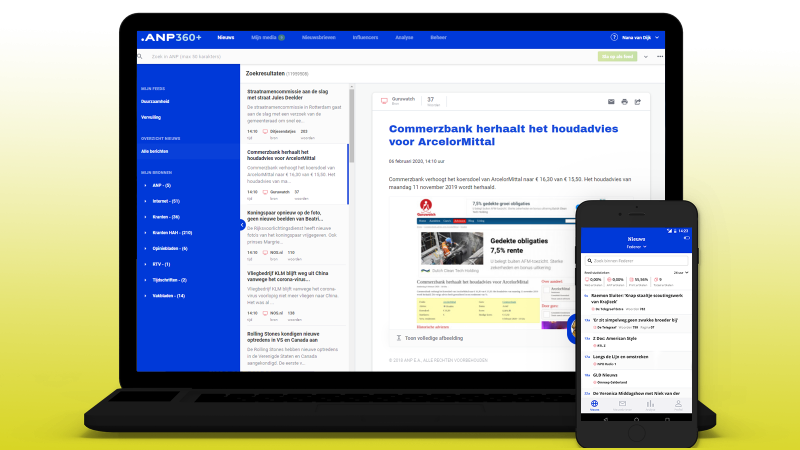 Monitor media met ANP360+