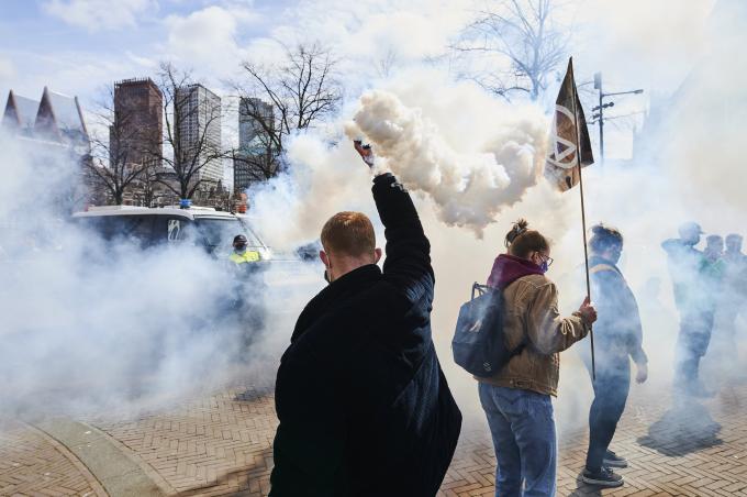 Extinction Rebellion houdt grote disruptieve actie in Den Haag. Foto: ANP / Hollandse-Hoogte / Nico Garstman