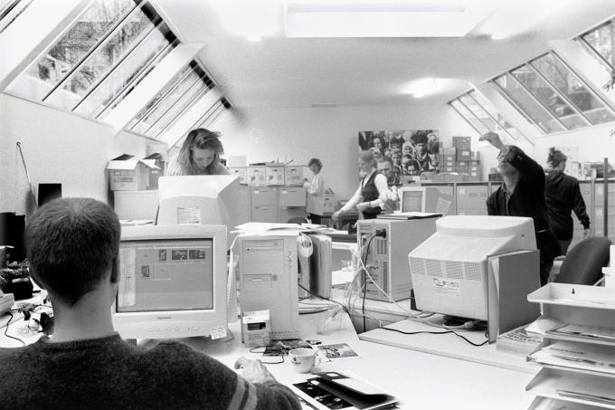 Het kantoor van Hollandse Hoogte in 1999. Foto: Chris de Bode