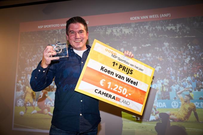 Koen tijdens de uitreiking in Rijswijk. Foto: ANP / Phil Nijhuis