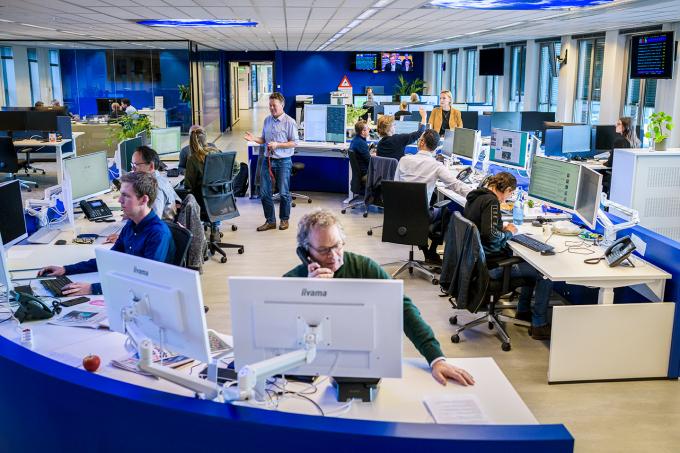De redactie van het ANP in Den Haag.
